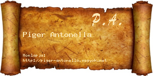 Piger Antonella névjegykártya
